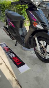 ชุดสีมีโอเก่า เฟรมMioตัวเก่าลายไฟอินโด สี2K แห้งช้าสวยเงางาม ประกอบสนิทแน่นอน