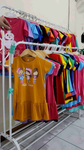Dress anak perempuan usia 2-9 tahun model motif baru//dress anak kuromi terbaru