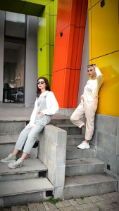 FLOW OVERALL JUMPSUIT WANITA / BAJU KODOK WANITA / PAKAIAN WANITA JUMBO KEKINIAN