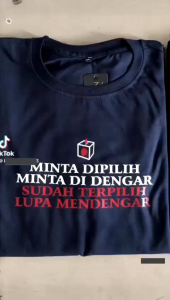 Kaos Politik Minta Dipilih Minta Didengar Sudah Terpilih Lupa Mendengar / Kaos Pria Distro / Kaos Cowok Terbaru / Kaos Wanita