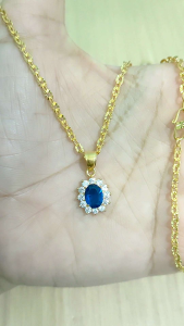 Kalung Nori Ukir Dewasa Perak 925 Lapis Mas