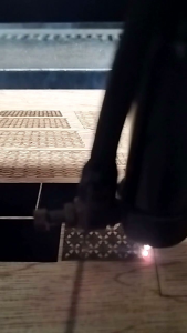 Table display with LED Wooden Last Supper laser cut