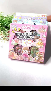 Stiker Sanrio Melody Kuromi Cinamorol 100 Lembar Stiker Teatime