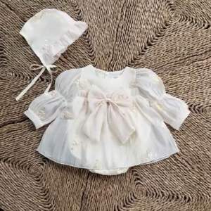 (3-12kg) Body Váy Ren Nơ Kem NHÍM XÙ KIDS Cho Bé Gái Sơ Sinh Đầy Tháng Thôi Nôi Sinh Nhật B076
