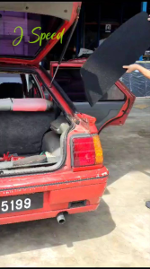 Proton Saga/Iswara Aeroback bonet rear speaker board with carpet black