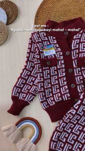 MAZE SET Setelan Baju Bayi 0-12 Bulan Max BB 10kg Perempuan Maze Set Bahan Rajut Cardigan Bayi / Anak Cewek Terlaris Umur 0-12 Bulan Bayi Perempuan - dmbaby