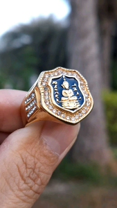 แหวนหลวงพ่อโสธร ฝังพลอยลงยาสีน้ำเงิน แหวน พระ โส ธร แหวนพระ - Lazada