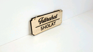 Sign Istirahat Sholat Model Gantung / Papan Tulisan Untuk Resto Toko