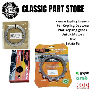 Kampas dan Per Kopling Daytona Plat Kopling untuk Motor Satria FU & GSX