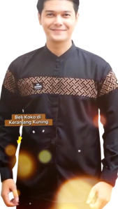 Koko kurta kobata lengan panjang baju Koko lengan panjang