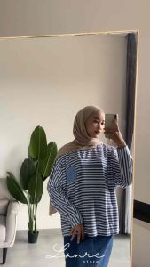 Nada Kaos Batwing Bahan Kaos By Lanre - Atasan Batwing Busui - Blouse Kalong - Atasan Kaos Murah-Blus kelawar-Blouse Oversize Jumbo