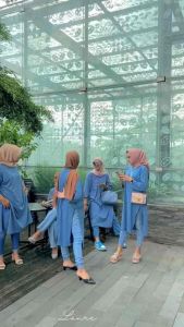 nuna tunik busui - midi dress busui high slit