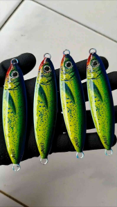 Umpan Metal Jig Full GID Menyala Terang: 30, 40, 60, 80, 100 & 150 Gr
