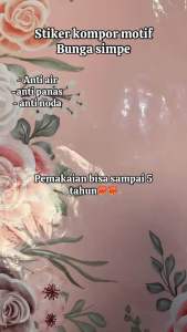 Stiker Kompor 1 & 2 Tungku Motif Bunga