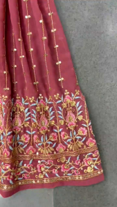 [PRE-ORDER] Ready Made Faux Georgette With Heavy Embroidered Sequence Work Plazzo ( Delivery 10 Days )