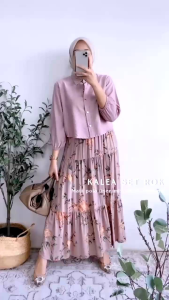 Ready Kalea set rok SET ROK KEKINIAN OOTD HIJABERS KEKINIAN