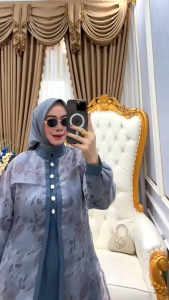 gamis leuticia dress motif simpel elegan kekinian 2025