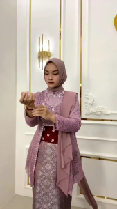 Batik Couple Kebaya Warna Mauve Terbaru