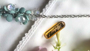 Hijabnur1 - Kalung Hijab Mutiara - Kalung Hijab Kelopak Bunga Handmade