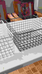 (Square) Utility Wire Storage Basket Kitchen Rack Food Basket