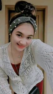 Mona Top Blouse Korea Wanita Drawstring Knitwear