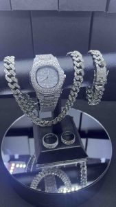 [SET 5 MÓN] Đồng Hồ Đính Đá Dây Chuyền Vòng Tay & 2 Nhẫn Đính Đá Mã B5 - CW