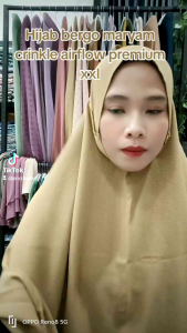 Jilbab bergo maryam Crinkle airflow XXL jumbo terbaru