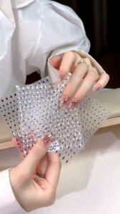 Sticker ánh sao ngôi sao trái tim thánh giá màu bạc dán móng tay nail mẫu mới