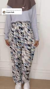 Oneset Kaos rib+Celana Strip Hommy Rayon Viscose Premium