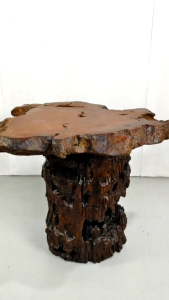 CET355. Chengal Emas Burl Wood Tea Table/ Garden Table (4 seater)