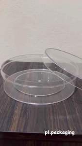 (แพ็ค 12 ใบ) กระปุกพลาสติกใส PS ทรงกลม Code 176 กล่องใส่คุกกี้ กล่องใส่เบเกอรี่หรือขนมต่างๆ