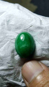 Batu akik giok hijau kembang natural