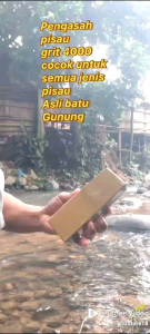 Pengasah Pisau Gunting Asli Alam Grit 4000 Model halus size 15 x 5 x 3 cm
