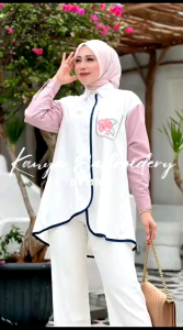 MDLY KANYA Baju Kemeja Atasan Wanita Kanya Embroidery Shirt by Mdly. Nazra Sha