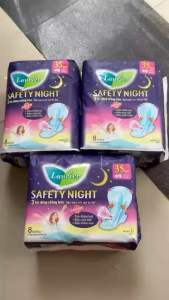 BĂNG VỆ SINH LAURIER BAN ĐÊM SAFETY NIGHT 35cm 8 miếng
