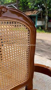 Kursi Pelaminan Varian Racoco Jati Mix Rotan untuk Wedding Chair