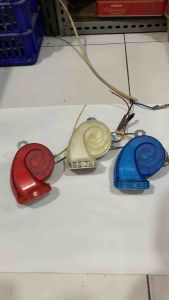 Klakson Keong Lampu LED Transparan Warna 12 Volt Universal Motor Mobil