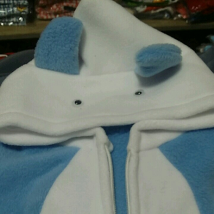 Jaket Bulu PANDA Corak Kolaborasi est 6-24 Bulan