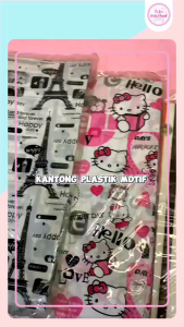 KPM5 Kantong Plastik Motif Handle Oval uk 30 x 38 cm (1 pak isi +/- 100 pcs)