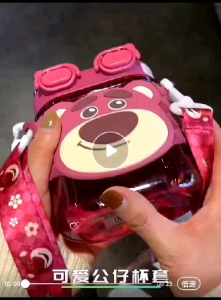 570ml Disney Lotso Elsa childrens water bottle tritan material school special double drinking bottle boys and girls kindergarten