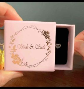 [Studs & Such] Vintage 925 Silver Heart-In-Heart Stud Earrings With Cubic Zirconia