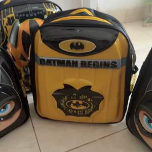 Tas sekolah paud tk sd karakter warna hitam 3D ber LED