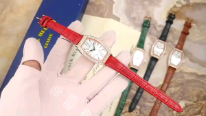 BISA COD - JAM TANGAN FASHION WANITA FM-9984 TALI KULIT FULL DIAMOND / JAM TANGAN KASUAL WANITA ANTI AIR FREE BOX DAN BATERAI CADANGAN