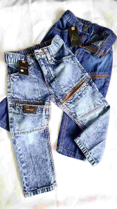Agh Celana Panjang Cargo Anak Laki Laki Bahan Denim Cowok Umur 2-9 Tahun