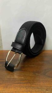 Sabuk Ikat Pinggang Pria Remaja Dewasa Textan Karet Melar Warna Hitam Model Jarum Kekinian Terbaru