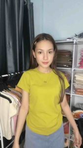 เสื้อยืดคอกลม KOB แขนสั้น จั้มเอวด้านข้าง ผ้านุ่ม 100% หรือยูนิโค่ เกรด A สีหลากหลาย 27 สี ผู้หญิง Lady Women