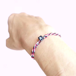 Gelang Tridatu Asli Bali & Inisial Huruf Kotak