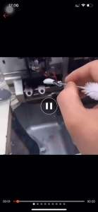 Chổi nhựa cọ 2 đầu vệ sinh máy may máy vắt sổ dài 17cm