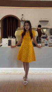 ชุดทำงานผ้าไทยWasana Brand ผ้าทอลาย อัดกาวอย่างดีทั้งชุด คัตติ้งเนี๊ยบมาก