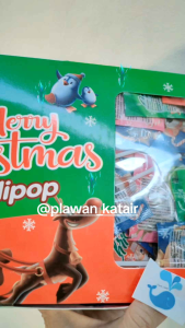 💢200ไม้💢 อมยิ้ม 🧑🏻‍🎄คริสมาสต์🧑🏻‍🎄 ปีใหม่  มินิ รสผลไม้รวม มีหลากรสในกล่อง มีหลายลาย